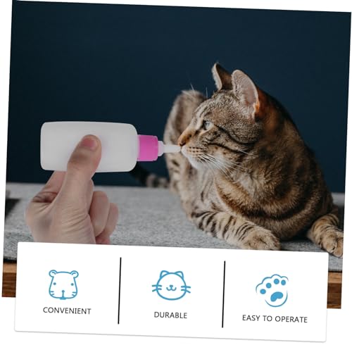 FIXOSHEE 2 Sätze Haustier Milchflasche mit Reinigungsbürste Welpen Futterflasche Auslaufsicher für Hunde Katzen Kaninchen Aufzuchtflasche mit Komplettem Zubehör Einfach zu Reinigen von FIXOSHEE