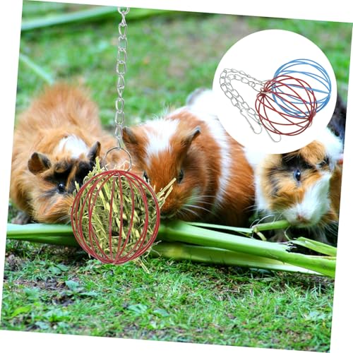 FIXOSHEE 2 Stück Futterball aus Robustem Eisen für Kaninchen und Hamster Käfig Hängender Grasspender mit Stabiler Struktur Langlebig Platzsparend Rot Blau mit Kette FIXOSHEE 2 Stück Futterball aus Robustem Eisen für Kaninchen und Hamster Käfig Hängender Grasspender mit Stabiler Struktur Langlebig Platzsparend Rot Blau mit Kette von FIXOSHEE