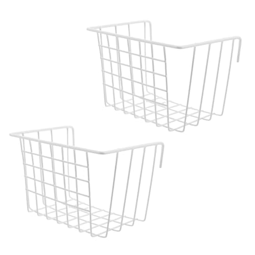 FIXOSHEE 2 Stück Hängender Heufutterspender für Kaninchen und Meerschweinchen Robuster Metallrahmen Platzsparend Wandmontierbar Langlebiger Futterhalter für Kleine Nagetiere Weiß von FIXOSHEE