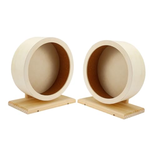 FIXOSHEE 2 Stück Hamster-laufrad: Laufspielzeug Aus Holz Mit Weichem Kork Für Geräuschlosen Gebrauch – Geeignet Für Goldhamster, Kurzkopfgleitbeutler Und Rennmäuse FIXOSHEE 2 Stück Hamster-laufrad: Laufspielzeug Aus Holz Mit Weichem Kork Für Geräuschlosen Gebrauch – Geeignet Für Goldhamster, Kurzkopfgleitbeutler Und Rennmäuse von FIXOSHEE