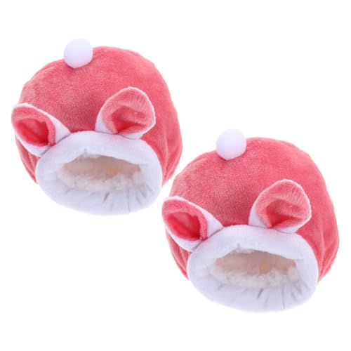 FIXOSHEE 2 Stück Hamsterbett mit Plüschfutter Wärmendes Winter Nest für Kleine Haustiere Kuscheliges Isoliertes Schlafsäckchen im Niedlichen Cartoon Design Kleintierversteck für Hamster FIXOSHEE 2 Stück Hamsterbett mit Plüschfutter Wärmendes Winter Nest für Kleine Haustiere Kuscheliges Isoliertes Schlafsäckchen im Niedlichen Cartoon Design Kleintierversteck für Hamster von FIXOSHEE