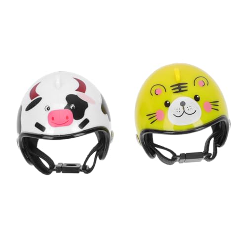 FIXOSHEE 2 Stück Hühnchen Helm Kappe Haustier Schutzhelm für Sonne und Regen Lustige Kopfdeckung für Hühner Sichere und Bequeme Tierkleidung für Vogelliebhaber von FIXOSHEE