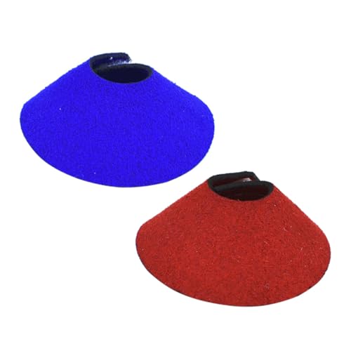 FIXOSHEE 2 Stück Parrot Collar Anti Biss Halskrause für Vögel Atmungsaktiv Langlebig Komfortabel Multifunktional Geeignet für Papageien und Kleine Vögel Rot und Blau Vogel Zubehör von FIXOSHEE