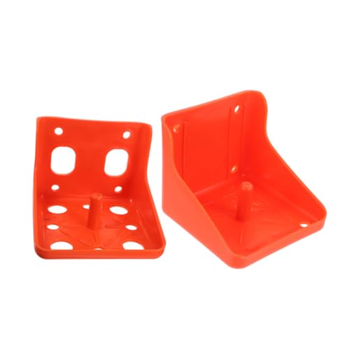 FIXOSHEE 2 Stück Salzziegelbox Salzblockhalter Salzblockregal Salzlecksteinhalter Viehbestand Mineralstoffhalter Salzfutter Pferdelecksalzhalter Pe Orange von FIXOSHEE