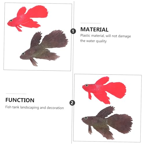FIXOSHEE 2 Stück Simulierte Kleine Nachtleuchtende Goldfische Kunststoff Dekorative Aquarienfische für Teich Aquarium Deko Lebensechte Gestaltung von FIXOSHEE