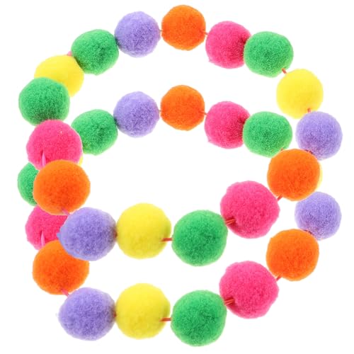 FIXOSHEE 2 Stück Teiliges Elastisches Katzenhalsband mit Plüschball Buntes Haustier Katzenhalsband für Kätzchen Bequemes Dekoratives für und Kleine Hunde für Alltag und Feierlichkeiten von FIXOSHEE