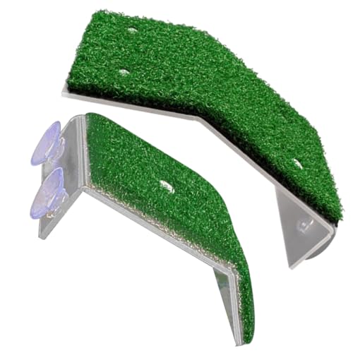 FIXOSHEE 2 Stück Turtle Basking Plattform Farbechtem Pp Kunststoff Realistische Grasoptik Schwimmende Schildkröten ruheplattform Kletterbare Sonneninsel für Reptilien im Aquarium und FIXOSHEE 2 Stück Turtle Basking Plattform Farbechtem Pp Kunststoff Realistische Grasoptik Schwimmende Schildkröten ruheplattform Kletterbare Sonneninsel für Reptilien im Aquarium und von FIXOSHEE