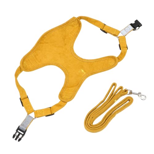 FIXOSHEE 2 Stück Verstellbares Teiliges Haustier Zuggeschirr Set aus Weichem Mikrofaser Wildleder Brustgeschirr mit Zugkontrolle für Kleine Hunde und Andere Kleintiere Komfortabel und von FIXOSHEE