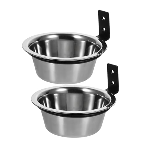 FIXOSHEE 2stücke Erhöhte Hundenäpfe Zur Wandmontage Aus Edelstahl Separate Futternapf Und Wassernapf Für Hunde Und Welpen Platzsparendes Design Für Sauberes Füttern von FIXOSHEE