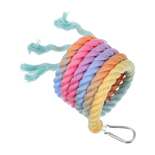 FIXOSHEE 2 Vogel-seilschaukeln: Stehendes Kletterseilspielzeug – Für Papageien, Wellensittiche, Nymphensittiche, Unzertrennliche Und Kleine Vögel. Käfigzubehör Zum Spielen, 150 cm von FIXOSHEE