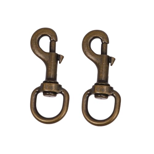 FIXOSHEE 2Stücke Haustier Zugseilschnalle mit Drehgelenk Bronze Haken für Hundehalsbänder und Katzenhalsbänder Einfache und Rotation für Zubehör von FIXOSHEE