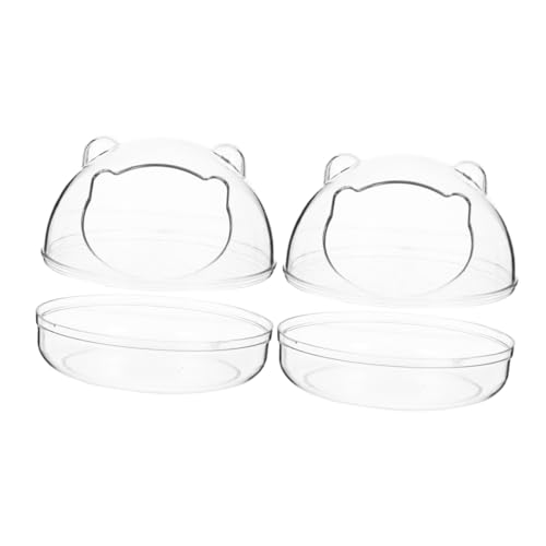 FIXOSHEE 2Stücke Kunststoff Hamster Toiletten Praktische für Chinchillas und Hamster Langlebig zu Reinigen Rutschfestes Design für Käfig Badezimmer von FIXOSHEE