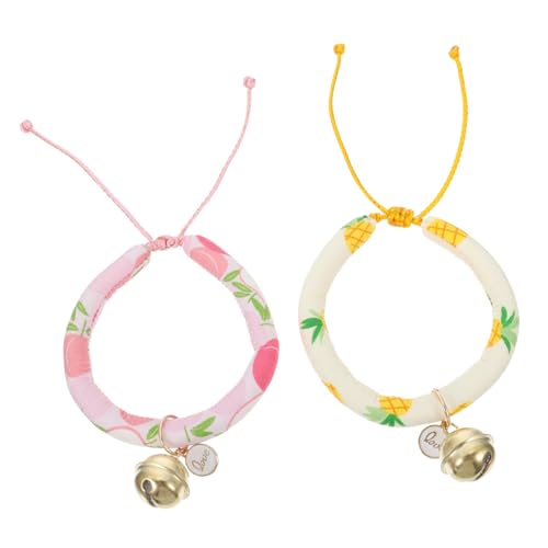 FIXOSHEE 2Stücke Verstellbare Kaninchenhalsbänder mit Glöckchen Haustierkragen für Katzen und Kleine Haustiere Ananas Atmungsaktiv FIXOSHEE 2Stücke Verstellbare Kaninchenhalsbänder mit Glöckchen Haustierkragen für Katzen und Kleine Haustiere Ananas Atmungsaktiv von FIXOSHEE