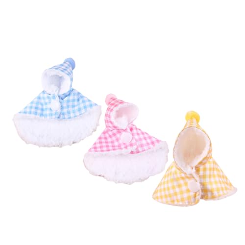 FIXOSHEE 3 Stück Haustier-Vogel-Kleidung Vogel Schutzkleidung Vogel Accessoires Kleine Papageien Kleidung Tierbekleidung Haustier-Papageien-Kleidungsumhang Papageienmantel Plüsch von FIXOSHEE