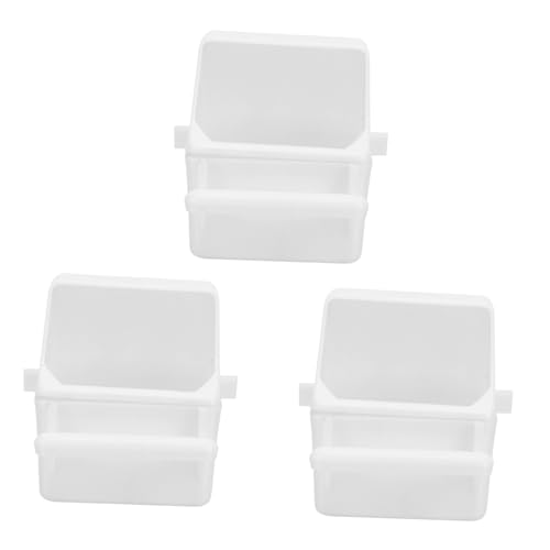 FIXOSHEE 3Stücke Spritzerfeste Vogelfutterbox Praktische Futterspender für Wellensittiche Kanarienvögel Papageien Langlebiger Kunststoff Einfache Platzsparend FIXOSHEE 3Stücke Spritzerfeste Vogelfutterbox Praktische Futterspender für Wellensittiche Kanarienvögel Papageien Langlebiger Kunststoff Einfache Platzsparend von FIXOSHEE