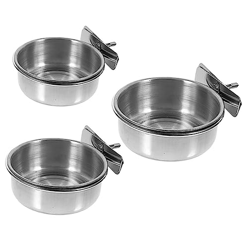 FIXOSHEE 3Stücke Vogelfutter und Wasserhalter Teiliges für Papageien Sittiche Kanarienvögel Langlebig zu Reinigen für Käfige und Geräuscharm von FIXOSHEE