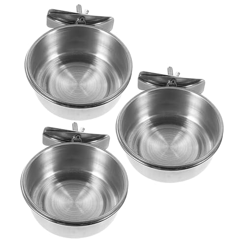 FIXOSHEE 3Stücke Vogelkäfig Futter und Wasserschalen Teilig für Papageien und Andere Reinigen für Fütterung von FIXOSHEE