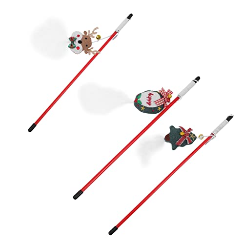 FIXOSHEE 3st Haustier Katze Teaser Weihnachtskatze Teaser Spielzeug Zum Necken Von Katzen Streichelstock Für Haustiere Kätzchen-Sticks Kätzchen Spielzeug Kätzchenspielzeug Plastik FIXOSHEE 3st Haustier Katze Teaser Weihnachtskatze Teaser Spielzeug Zum Necken Von Katzen Streichelstock Für Haustiere Kätzchen-Sticks Kätzchen Spielzeug Kätzchenspielzeug Plastik von FIXOSHEE
