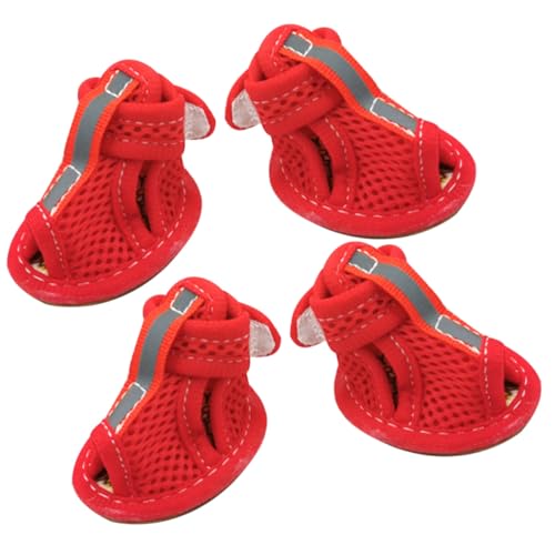 FIXOSHEE 4 Stück Atmungsaktive rutschfeste Hundeschuhe mit Robustem Gummisohlen Design Leichter Sommer und Alltag Praktischer Pfotenschutz für Kleine bis Mittelgroße Hunde FIXOSHEE 4 Stück Atmungsaktive rutschfeste Hundeschuhe mit Robustem Gummisohlen Design Leichter Sommer und Alltag Praktischer Pfotenschutz für Kleine bis Mittelgroße Hunde von FIXOSHEE