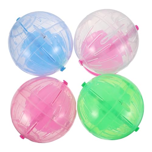 FIXOSHEE 4 Stück Hamster Laufräder Kugel Transparent Fitness für Kleine Kleintiere Wie Hamster Gerbils Mäuse Einfach Zu Reinigen Interaktives Bewegungsspielzeug FIXOSHEE 4 Stück Hamster Laufräder Kugel Transparent Fitness für Kleine Kleintiere Wie Hamster Gerbils Mäuse Einfach Zu Reinigen Interaktives Bewegungsspielzeug von FIXOSHEE