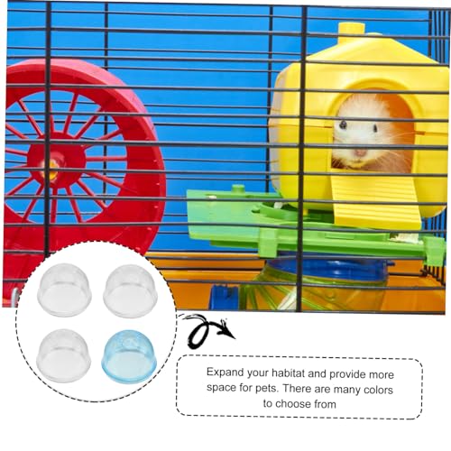 FIXOSHEE 4 Stück Kleintier Tunnelstopper für Hamsterkäfige Robustes Kunststoff Zubehör Passend für Externe Käfiganschlüsse Farblich Sortiert zur Erweiterung und Sicherung Zufällige Farbe von FIXOSHEE