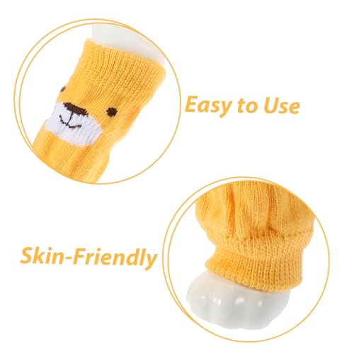 FIXOSHEE 4 Stück Teiliges Anti rutsch Hundebeinschoner Warme Strapazierfähige Pfotenschutz Leggings für Kleine bis Mittlere Hunde rutschfeste Bequeme Haustier socken für Outdoor und Indoor von FIXOSHEE