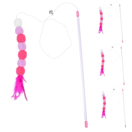 FIXOSHEE 4 Stück Teiliges Katzen Spielzeugset Interaktive Katzenangel mit Federn und Glöckchen für Drinnen und Kratzen für Katzen und Kätzchen FIXOSHEE 4 Stück Teiliges Katzen Spielzeugset Interaktive Katzenangel mit Federn und Glöckchen für Drinnen und Kratzen für Katzen und Kätzchen von FIXOSHEE