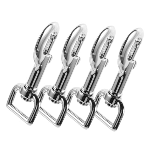 FIXOSHEE 4 Stück Teiliges Metall Hundeleinen karabinerhaken mit Drehgelenk Rostfreier Zinklegierung Verdrehsicherer Sicherheitsclip für Hundehalsband Geschirr und Leine Kompatibel mit von FIXOSHEE