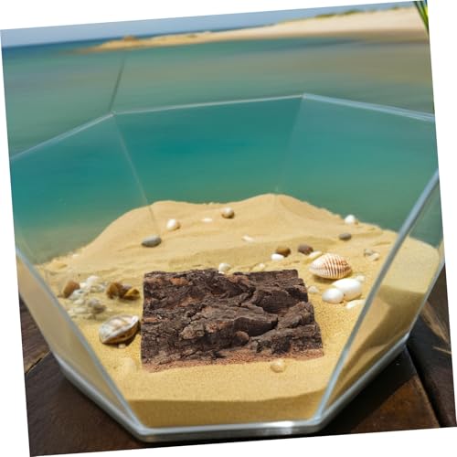 FIXOSHEE 4 Stück Teiliges Reptilien Habitat Baumrinden Dekoration Terrarium Kletterplattform und Versteck Robust und für Schlangen Eidechsen Schildkröten und von FIXOSHEE
