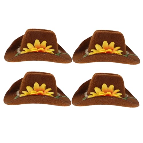 FIXOSHEE 4 Stücke Verstellbare Mini Kuhjungen Hüte aus Filz mit Blumenakzenten Leichte Western Kopfbedeckung für Kleine Haustiere Wie Hamster Meerschweinchen Hühner und Vögel als Foto FIXOSHEE 4 Stücke Verstellbare Mini Kuhjungen Hüte aus Filz mit Blumenakzenten Leichte Western Kopfbedeckung für Kleine Haustiere Wie Hamster Meerschweinchen Hühner und Vögel als Foto von FIXOSHEE