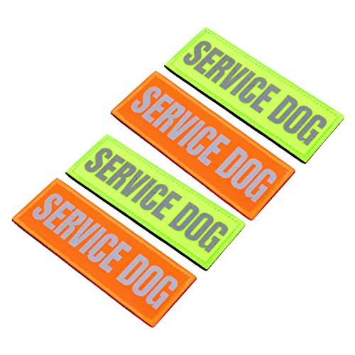 FIXOSHEE 4Stücke Reflektierende Hundeaufkleber für Geschirre Professionelle Service Hundepatches aus Stylisch für Accessoires und Dekoration von FIXOSHEE