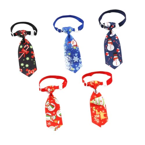 FIXOSHEE 5St Weihnachts-Haustier-Krawatte Feiertagskatzenhundebindungen Welpenhalsbänder für kleine Welpen Haustierhalsband weihnachtsdeko Haustier Weihnachten Krawatten Halsband für Hunde FIXOSHEE 5St Weihnachts-Haustier-Krawatte Feiertagskatzenhundebindungen Welpenhalsbänder für kleine Welpen Haustierhalsband weihnachtsdeko Haustier Weihnachten Krawatten Halsband für Hunde von FIXOSHEE