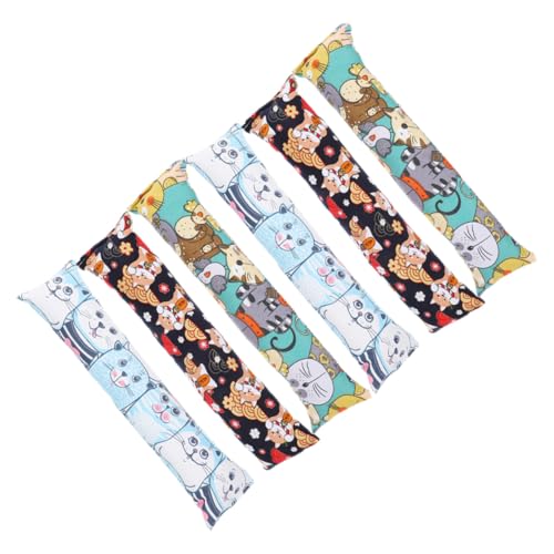 FIXOSHEE 6 Stück Teiliges Katzenspielzeug mit Organischem Katzenminze Kissen Beißfestes Kau Indoor Katzen und Kätzchen Interaktives Katzenkissen zur Zahn Bewegungspflege von FIXOSHEE