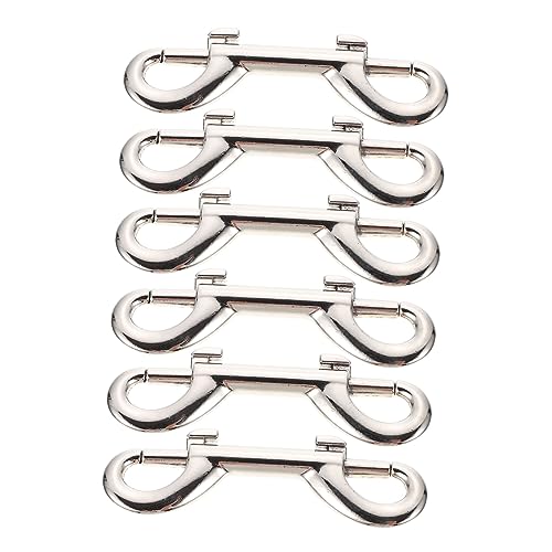 FIXOSHEE 6Stücke Teiliges Haustierschnallenhaken aus Zinklegierung Multifunktionale Snap Haken für Gurte und Taschen Silber für DIY Verschlüsse und Sicherheitsleinen von FIXOSHEE