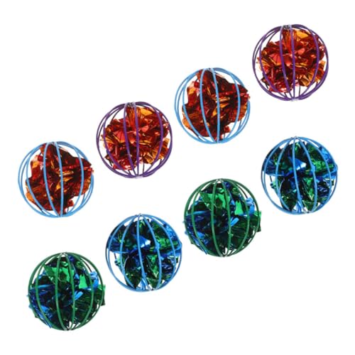 FIXOSHEE 8 Stück Selbstspielender Spielzeugball Katzenminze Bunte Katzenjagdbälle Futterspender kräuseln Glocke interaktives plastikball Knisterbälle für Katzen Kätzchen FIXOSHEE 8 Stück Selbstspielender Spielzeugball Katzenminze Bunte Katzenjagdbälle Futterspender kräuseln Glocke interaktives plastikball Knisterbälle für Katzen Kätzchen von FIXOSHEE