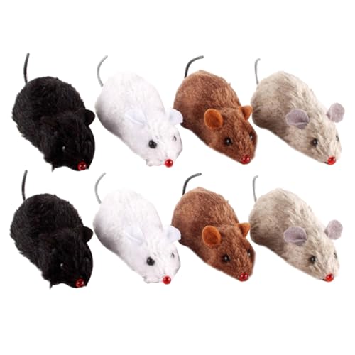 FIXOSHEE 8 Stück Teiliges Katzenspielzeug Wind up Maus aus Plüsch und Kunststoff Batteriefreies Aufziehspielzeug mit Realistischer Mausform Interaktives zur Beschäftigung Zufällige Farbe FIXOSHEE 8 Stück Teiliges Katzenspielzeug Wind up Maus aus Plüsch und Kunststoff Batteriefreies Aufziehspielzeug mit Realistischer Mausform Interaktives zur Beschäftigung Zufällige Farbe von FIXOSHEE