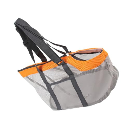 FIXOSHEE Atmungsaktive Tragbare Haustiertragetasche aus Nylon mit Dickem Kissen für Kleine und Mittelgroße Hunde und Katzen für Outdoor Reisen Robust und Komfortabel Tragkraft Orange von FIXOSHEE