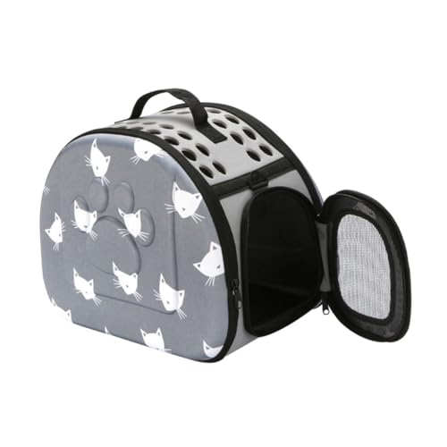 FIXOSHEE Atmungsaktiver Haustier Rucksack Faltbar mit Schultergurt Mittelgroße Katzen Tragetasche für Outdoor Komfortable Tragbare Transporttasche für Kleine Katzen und Kleintiere von FIXOSHEE