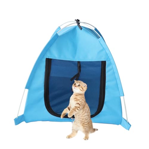 FIXOSHEE Atmungsaktives Faltbares Haustierzelt für Draußen Blaue Hundehütte mit Breitem Eingang als Sommerbett für Hunde und Katzen Robustes Material Einfach zu Reinigen FIXOSHEE Atmungsaktives Faltbares Haustierzelt für Draußen Blaue Hundehütte mit Breitem Eingang als Sommerbett für Hunde und Katzen Robustes Material Einfach zu Reinigen von FIXOSHEE