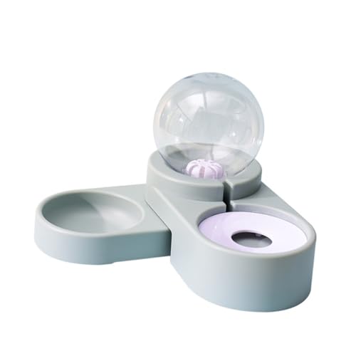 FIXOSHEE Automatischer Haustier Wasserspender Doppelnapf Bpa Frei rutschfest Stabiles Design für Hunde Katzen Zuhause und Tiergeschäft Edelstahlschale Blau von FIXOSHEE