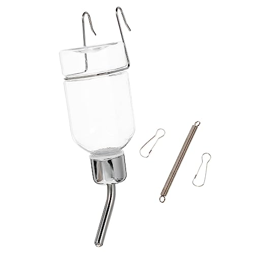 FIXOSHEE Automatischer Haustier Wasserspender für Katzen Auslaufsichere Trinkflasche mit Kreativem Hakendesign Transparent für Unterwegs von FIXOSHEE