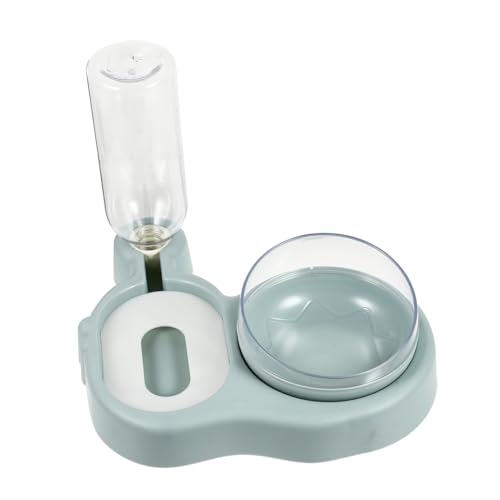 FIXOSHEE Automatischer Katzentrinkbrunnen mit Doppeltem Futternapf Auslaufsicher Abnehmbar und Leicht zu Reinigen Rutschfestes Design für Kleine Hunde und Katzen Praktischer Wasserspender von FIXOSHEE