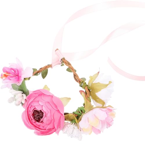 FIXOSHEE Dekorativer Katzenblumen Halsband Leichtes Mehrfach verwendbares Blumenkragen für Kleine Hunde und Kätzchen Atmungsaktiv Komfortabel Modisch für Hochzeit und Party Pinkes von FIXOSHEE