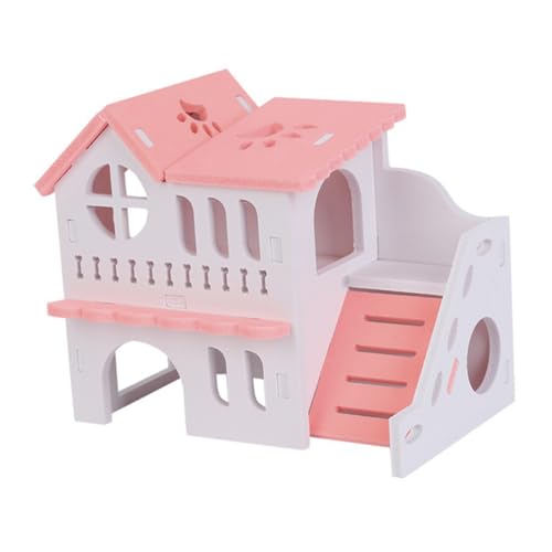 FIXOSHEE Doppelstöckige Villa Für Hamster Ratten Und Kleine Für Gesundes Verstecken DIY Maloptionen Design von FIXOSHEE