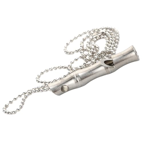 FIXOSHEE Edelstahl Hundepfeife mit Kette Geräuschlose Trainingspfeife für Hunde Notfall Survival Pfeife Robust Einfach zu Bedienen für Outdoor Training und Rückruf von FIXOSHEE