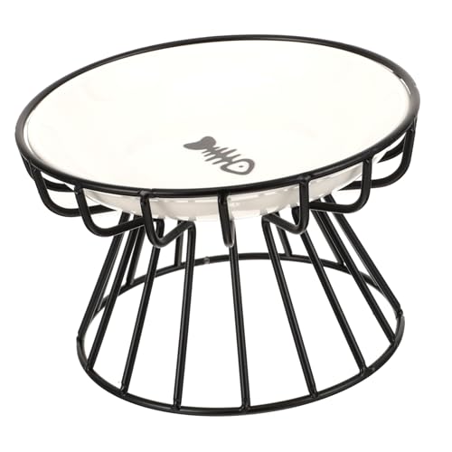FIXOSHEE Erhöhter Katzennapf aus Keramik mit Rutschfester Schwarzer Metallhalterung Kippsicheres Design Glatte Oberfläche Leicht zu Reinigen Langlebig und Sicher für Katzen und Kleine FIXOSHEE Erhöhter Katzennapf aus Keramik mit Rutschfester Schwarzer Metallhalterung Kippsicheres Design Glatte Oberfläche Leicht zu Reinigen Langlebig und Sicher für Katzen und Kleine von FIXOSHEE