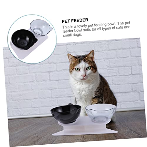 FIXOSHEE Erhöhter Katzennapf mit Nackenschutz Schräg Geneigter Futternapf für Katzen Komfortables Fressen und Trinken Rutschfestes Design für Sauberen Essplatz Schwarz und Transparent FIXOSHEE Erhöhter Katzennapf mit Nackenschutz Schräg Geneigter Futternapf für Katzen Komfortables Fressen und Trinken Rutschfestes Design für Sauberen Essplatz Schwarz und Transparent von FIXOSHEE