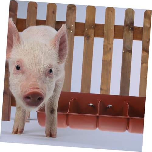 FIXOSHEE Fach Kunststoff Futtertrog für Vieh Ferkel und Schweine Futterautomat aus Robustem Kunststoff Vielseitig für Wasser und Trockenfutter rutschfest und Auslaufsicher von FIXOSHEE