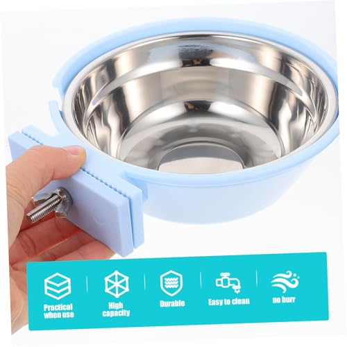 FIXOSHEE Hängender Futternapf aus Edelstahl Leicht und Tragbar rutschfest Multifunktional als Napf für Hunde und Katzen Dekorativ in Pastellblau für Zuhause und Unterwegs FIXOSHEE Hängender Futternapf aus Edelstahl Leicht und Tragbar rutschfest Multifunktional als Napf für Hunde und Katzen Dekorativ in Pastellblau für Zuhause und Unterwegs von FIXOSHEE