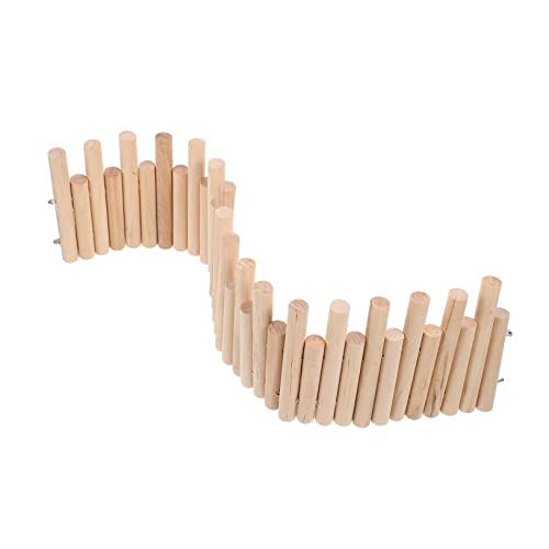 FIXOSHEE Hamster Aus Holz Hölzerne Brücke Und Klettergerüst Für Hamster Und Chinchillas Hohe Trennwand Für Käfig Zubehör Fördert Bewegung Und Gleichgewicht von FIXOSHEE